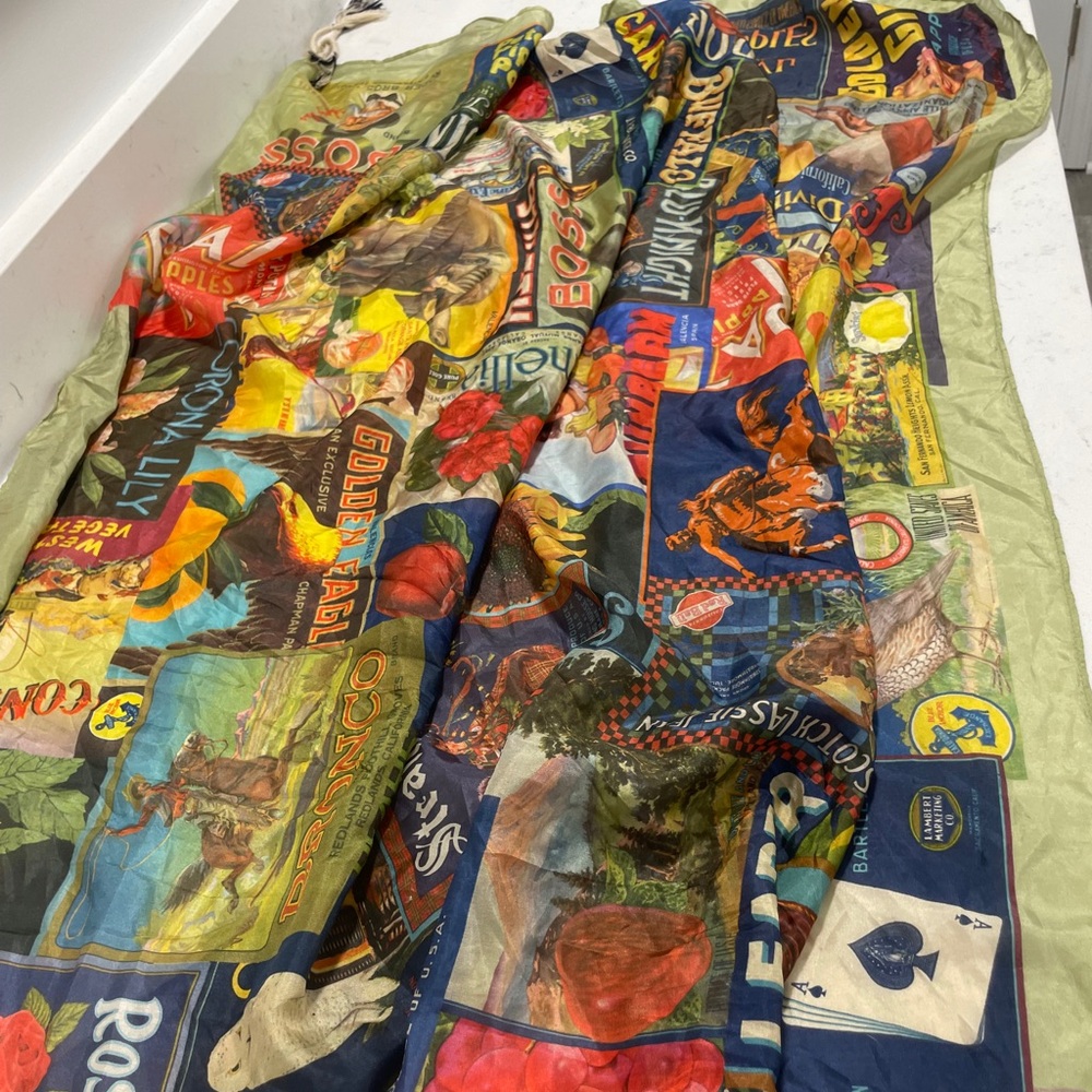Johnny Was Multicolor crate label Scarf